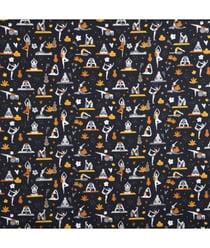 Tissu coton fitness danseuses de 150 cm de largeur Gris vendu par 50 cm