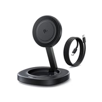 Baseus 15W Qi2 support de chargeur sans fil pliable Angle de vision réglable magnétique pour iPhone & Android - Add 20W EU Plug