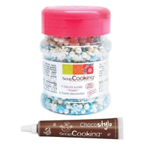 Décors sucrés La Reine des Neiges + Stylo chocolat