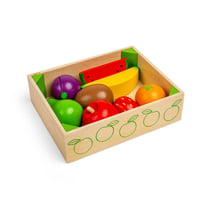 Cagette de fruits en bois pour petits - Bigjigs - Jaune