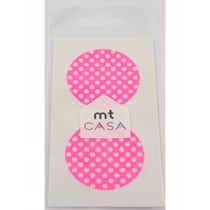 Masking Tape - Masking Tape MT Casa Seal Sticker rond en washi Pois fond rose