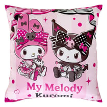 Sanrio - Coussin Pink Black Party Series Kuromi & My Melody 35 x 35 cm - Sakami Merchandise