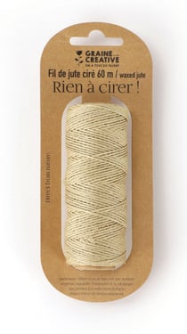 Bobine de Fil de jute ciré 1,5mm Naturel