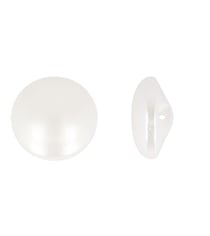 Bouton perle plate blanc