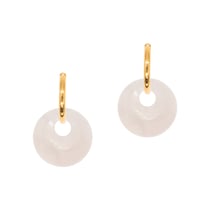 Boucles d'oreilles Blima en pierres Quartz rose