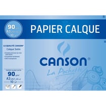 Papier calque - Canson - A3 - 42x29,7cm - 90g - 10 feuilles - Dessin - Scolaire