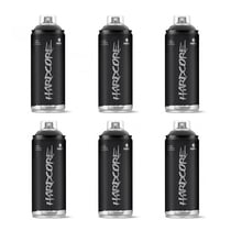 Lot de 6 bombes de peinture Hardcore MTN - Noir mat