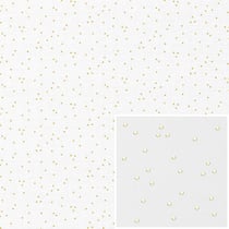 Tissu Canvas Pimiz doré sur fond Blanc - Au mètre