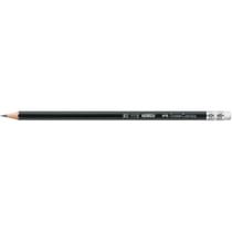 Crayon graphite - Faber-Castell - Lot de 12 - Hexagonal - Mine HB - Gomme intégrée