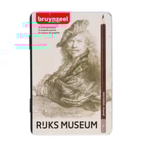 Crayons graphite - Croquis - Dessin - Boîte métal de 12 - 2H à 9B - Rijksmuseum - Rembrandt van Rijn