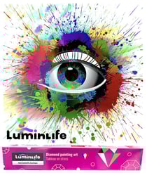 Diamond Painting Broderie Diamant LUMINLIFE 50x50cm, 5D, diamants ronds - Oeil créatif