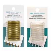 18 disques de reliure - Blanc + Or