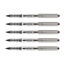 Lot de 5 rollers encre liquide UNI-BALL EYE UB157, pointe moyenne 0,7 mm, noir.