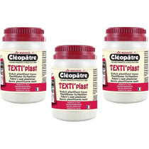 Enduit pour plastifier du tissus - Toile cirée - Texti'Plast - Cléopâtre - 3 pots 250g