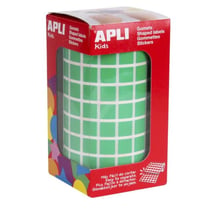 Apli Agipa - Gommettes rouleau Carré 10x10 mm vert x 6 372