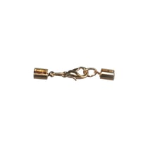Fermoir pour bijou assemblé, or, 3mm, avec carabinier, 1 pce