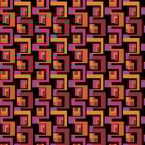 Tissu Polyester Stretch Cube Orange - Au mètre