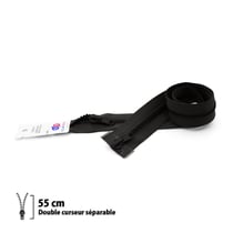 Fermeture Z68, séparable 6 mm double curseur - 55cm