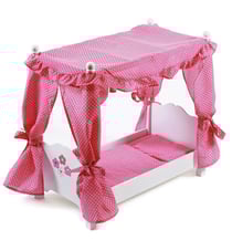 Lit a baldaquin en bois princesse poupée - bayer chic 2000 - 50799 - lit poupon