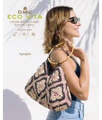 Livre de modèles en fil Eco Vita Raffia - 4 modèles - DMC Blanc