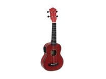 DIMAVERY Uk-100 ukulélé soprano, rouge flammé