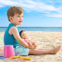 Poupon Bébé Bain Calypso - Baleine