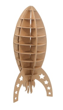 Maquette en carton Fusée Grand modèle 42 x 19 cm