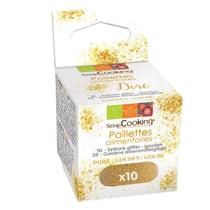 Paillettes alimentaires dorées 50 g