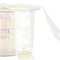 Bobine galon paillettes 14,5m rose pâle