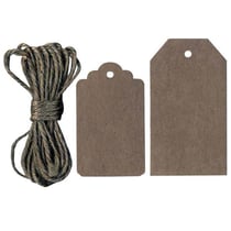 12 étiquettes kraft - 5,5 cm - Artemio