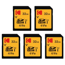 Kodak Lot de 5 Cartes Mémoire SDHC Ultra High Speed 32 Go – Classe 10 – Idéal pour Appareils Photo et Vidéo