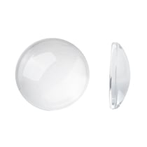 20 cabochons ronds transparents dôme en verre 14 mm