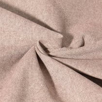 Tissu Toile de Coton aspect Lin Aubiane uni Marron