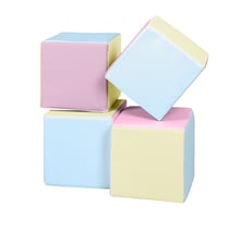 Lot cubes XXL mousse 4 pcs rose, bleu, jaune