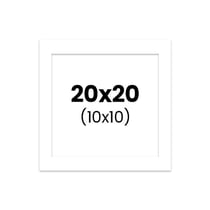 Passe-partout - Blanc - 20x20cm - Photo 10x10cm - Pour cadre - Encadrement