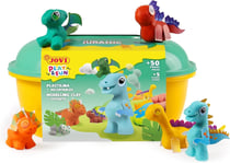Jovi - PLAY AND FUN - Coffre JURASSIC 24 Pâtes à Modeler + Outils & Découpages