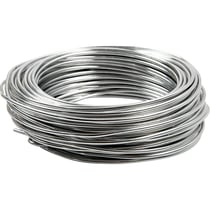 Fil d'aluminium, rond, ép. 3 mm, argent, 29 m/ 1 rouleau