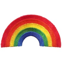 Ecusson brodé thermocollant - Arc-en-ciel - 4 x 7 cm - 1 pc