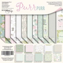 10 Papiers scrapbooking 30 x 30 cm album faire part carte Scrapmir PURR PURR