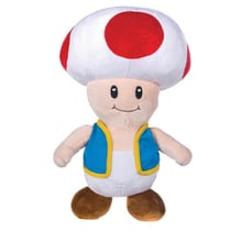 Grande peluche super mario : champignon toad 55 cm - nintendo - doudou licence - NICOTOY