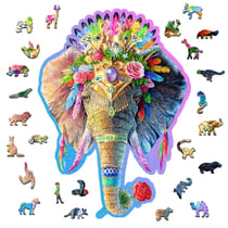Wooden City Puzzle - Elegant Elephant - 250 pièces - 8+