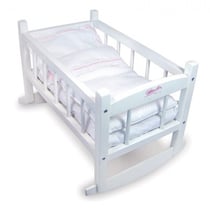 Lit bercelonnette en bois laque - petitcollin - 800188 - accessoire poupee
