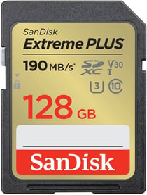 Carte mémoire SANDISK Extreme Plus - SDXC - Noir - 128 Go