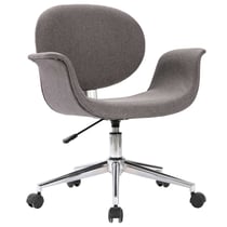 Chaise fauteuil siège pivotante de bureau informatique étude tissu gris 02_0024135