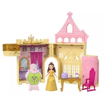 Coffret le chateau de belle avec figurines et accessoires - disney princesse - maison poupee