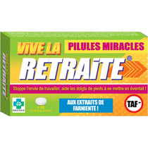 Pilules miracles - Retraite - Humour - Bonbons - Idée cadeau - Départ à la retraite