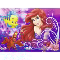 Puzzle disney la petite sirene : ariel avec crabe sebastien et poisson polochon 60 pieces - nathan - 86634
