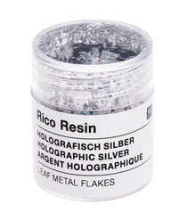 Flocons de Feuille de Métal pour Résine de Rico Design - Ajoutez une Touche Métallique Brillante à Vos Créations Argent Holographique