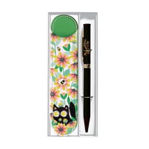 Set cadeau stylo bille & étui assorti Retro love - Hirondelles & Cie