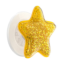 PopSockets Support Smartphone PopGrip Premium MagSafe Effet Pailleté Étoile Dorée